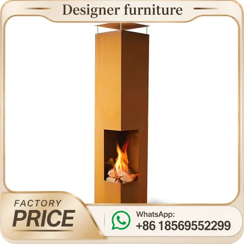 Outdoor Furniture Wooden - Estufa Portátil de Pellets de Madera