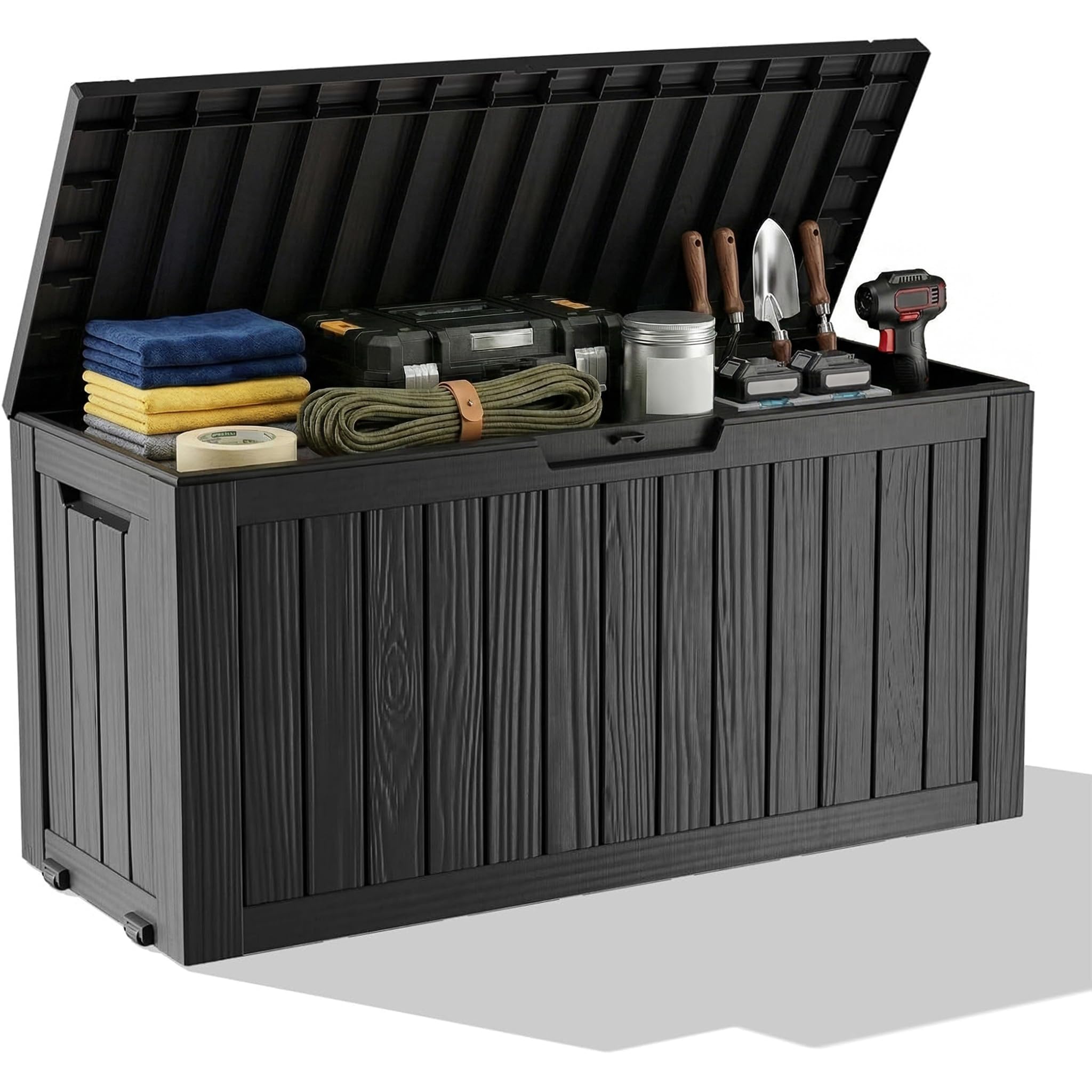 Outdoor Furniture Resin - Caja de Almacenamiento Exterior Impermeable de