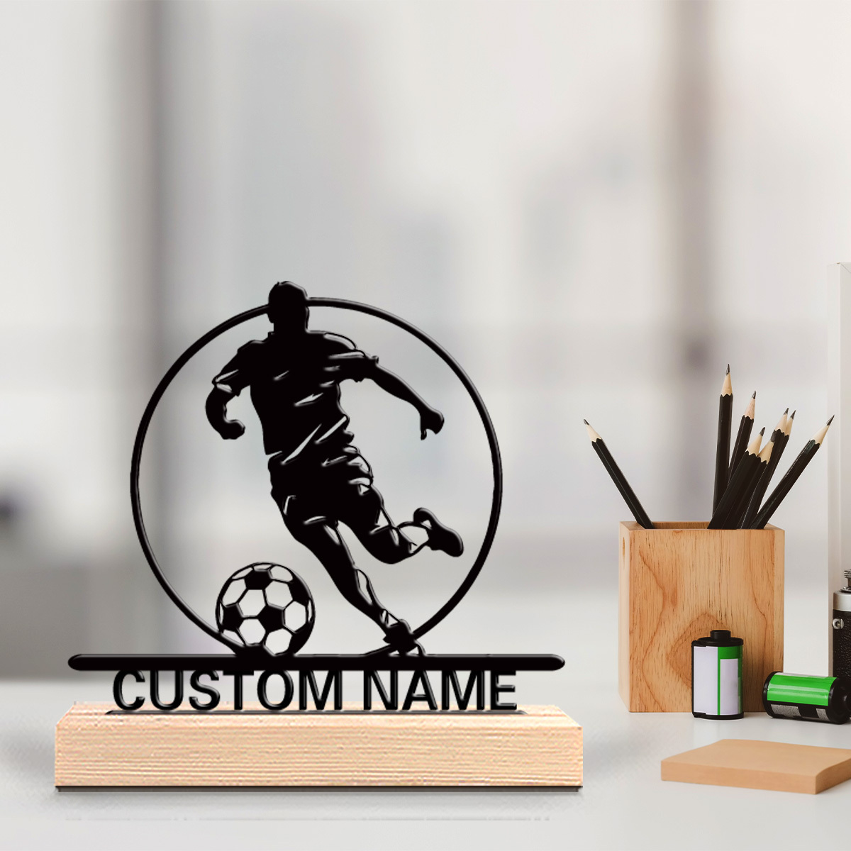 Outdoor Furniture Wooden - Estatua Metálica Personalizada de Jugador de