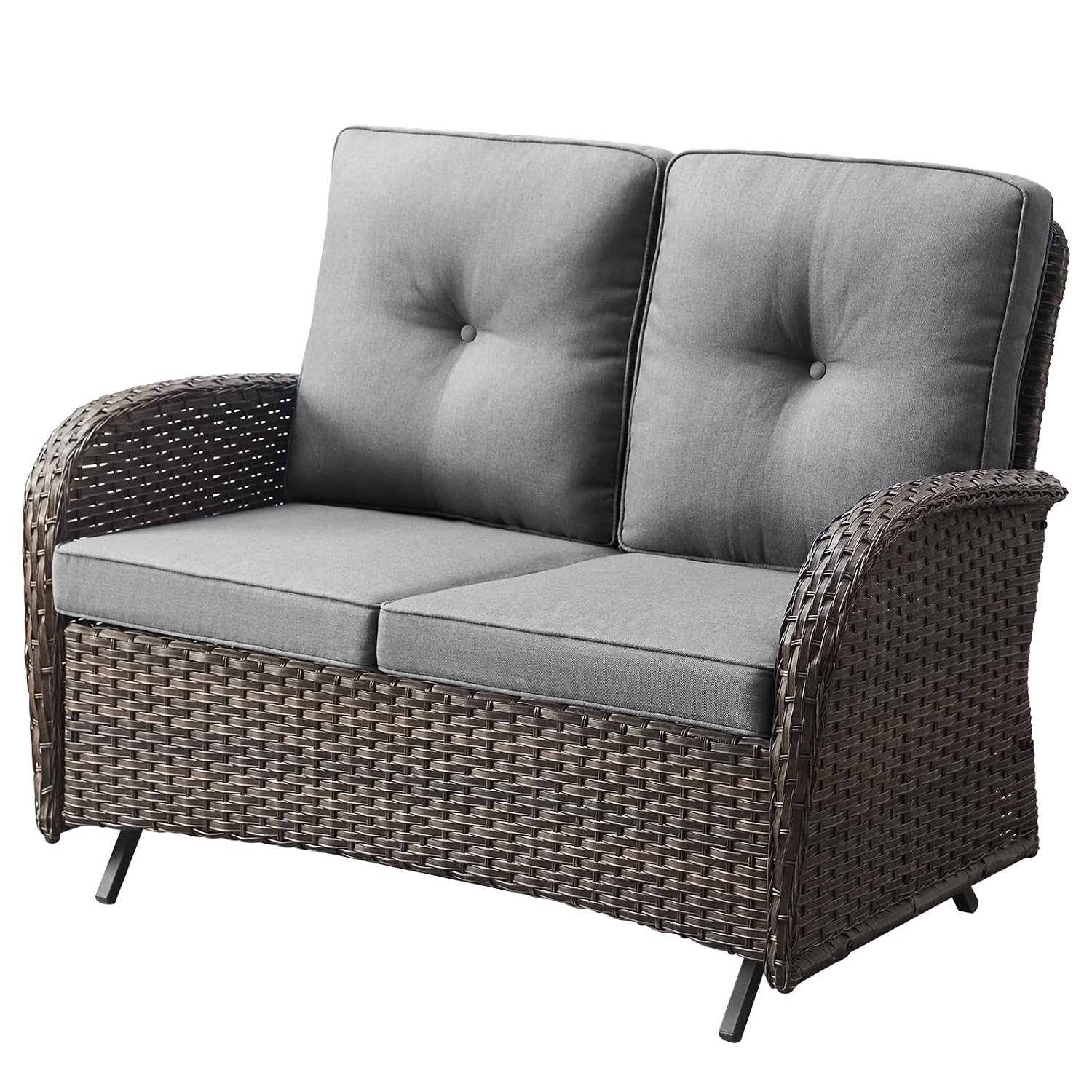 Outdoor Furniture Loveseat - Sillón de exterior de mimbre para