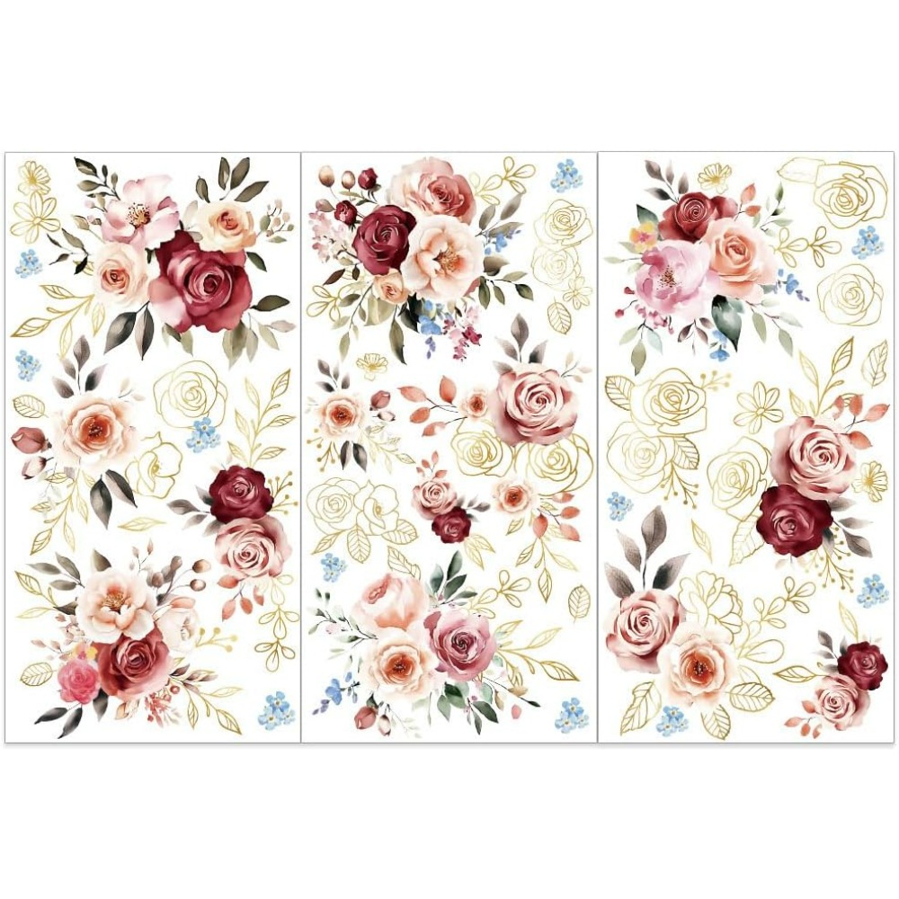 Outdoor Furniture Manufacturer - 3 unids/set de rosas de acuarela,