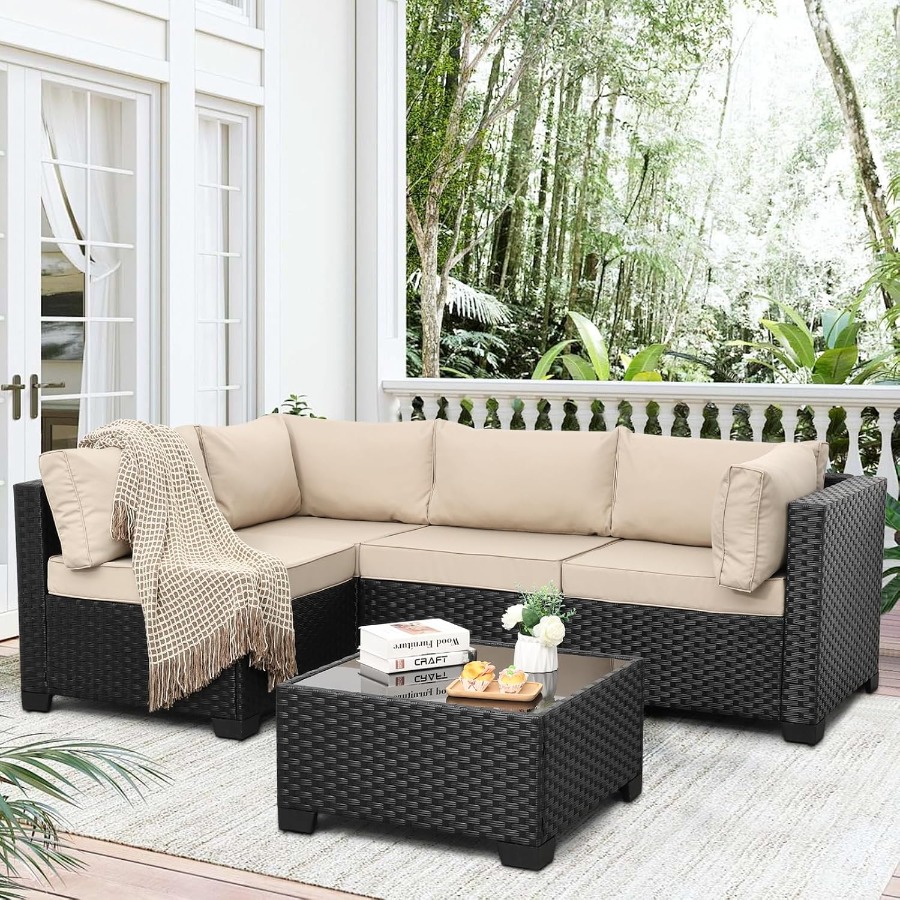 Outdoor Furniture Resin - Juego de muebles de exterior para