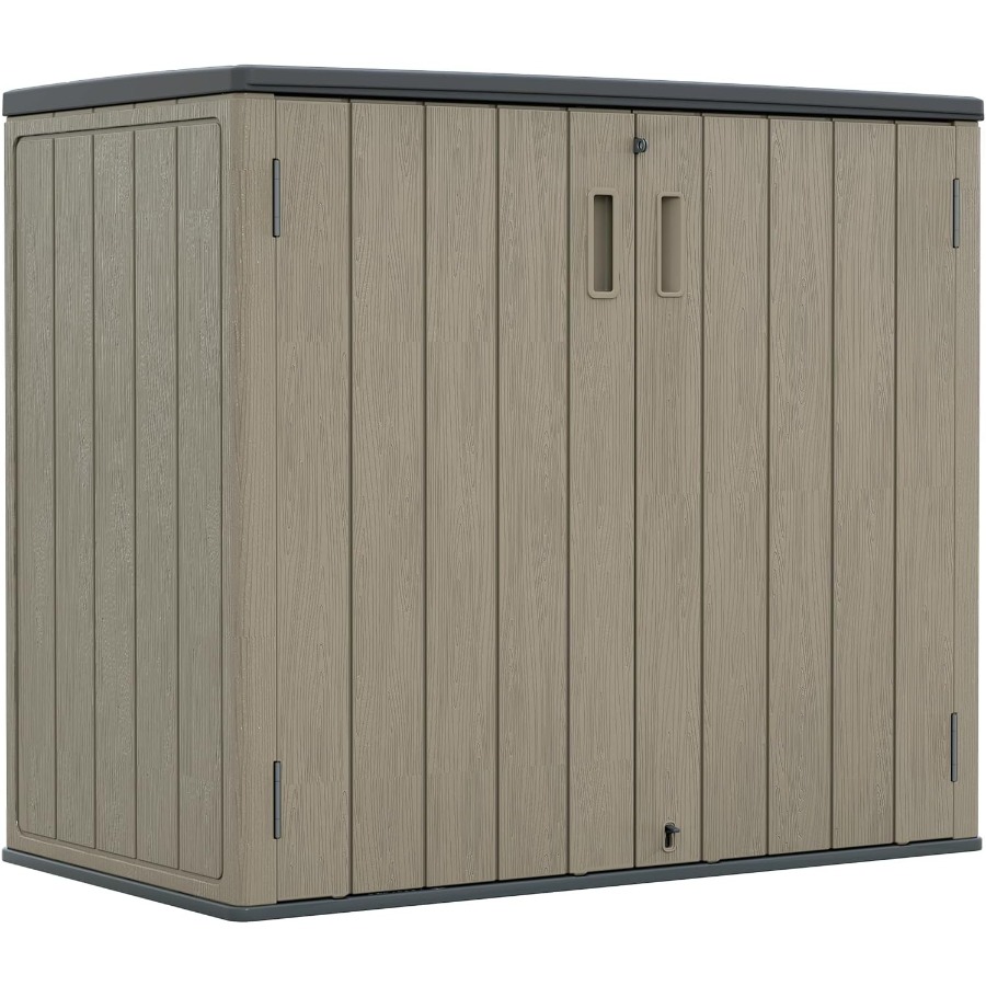Outdoor Furniture Resin - Caseta de almacenamiento para exteriores, ideal
