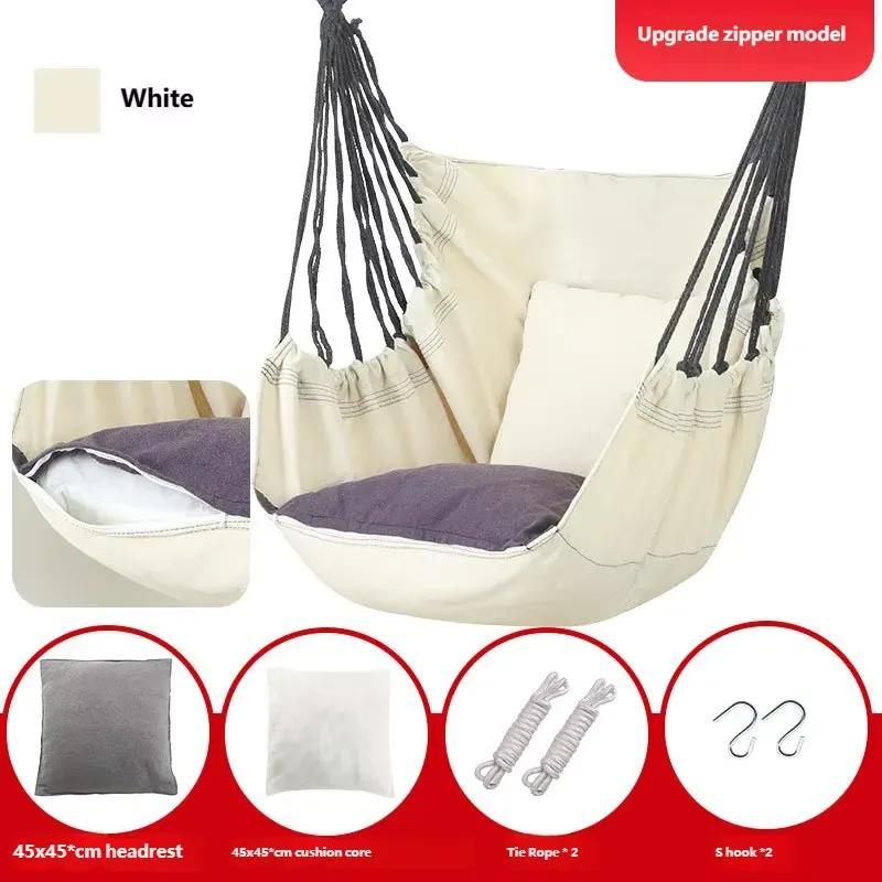 Garden Swing Chair - Hamaca de Lona con Almohada, Silla