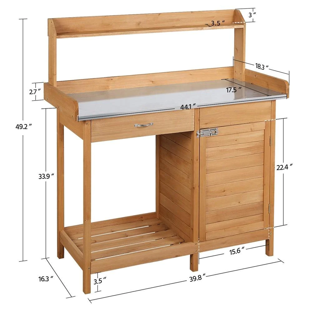 Mesa de trabajo de madera maci - Outdoor Furniture Wooden reseña y precio
