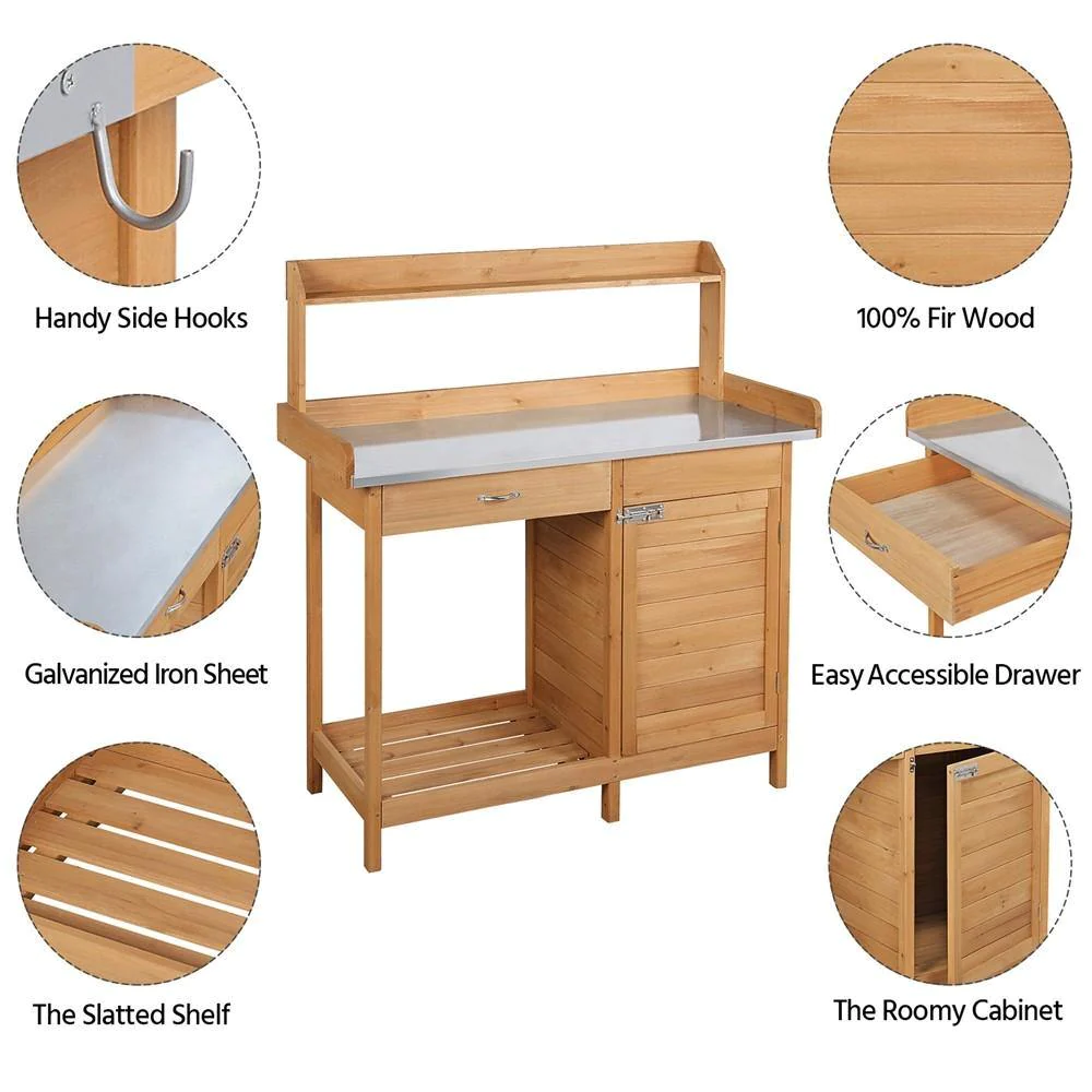 Mesa de trabajo de madera maci - Outdoor Furniture Wooden reseña y precio