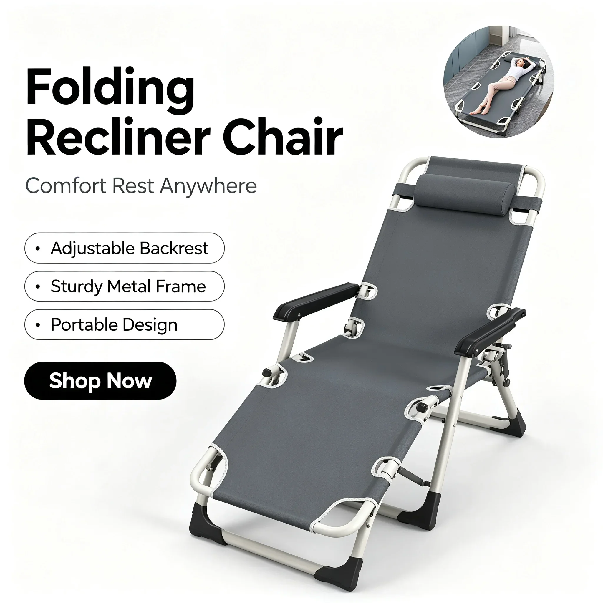 Silla Plegable Reclinable de D - Camping Cot Foldable reseña y precio