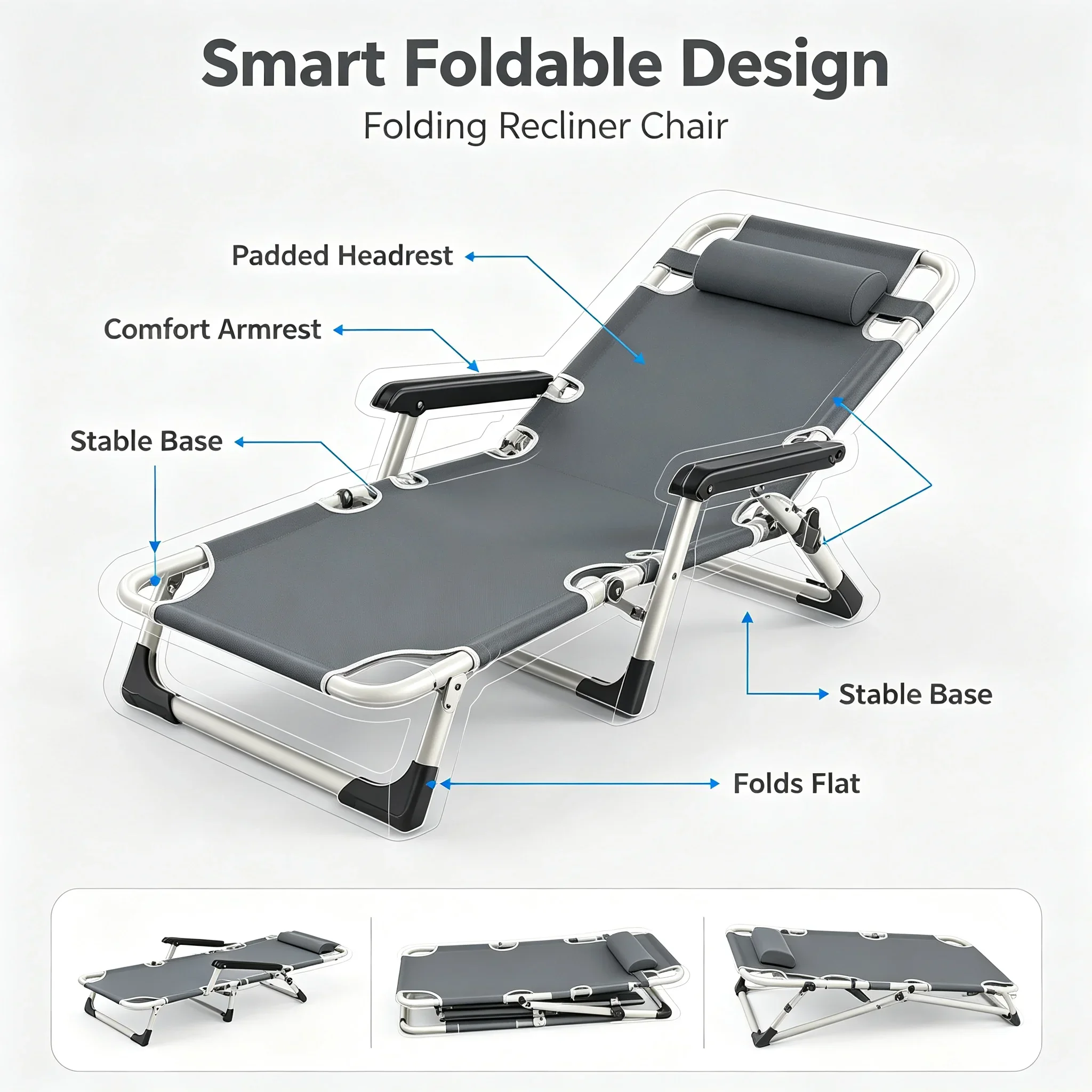 Silla Plegable Reclinable de D - Camping Cot Foldable reseña y precio