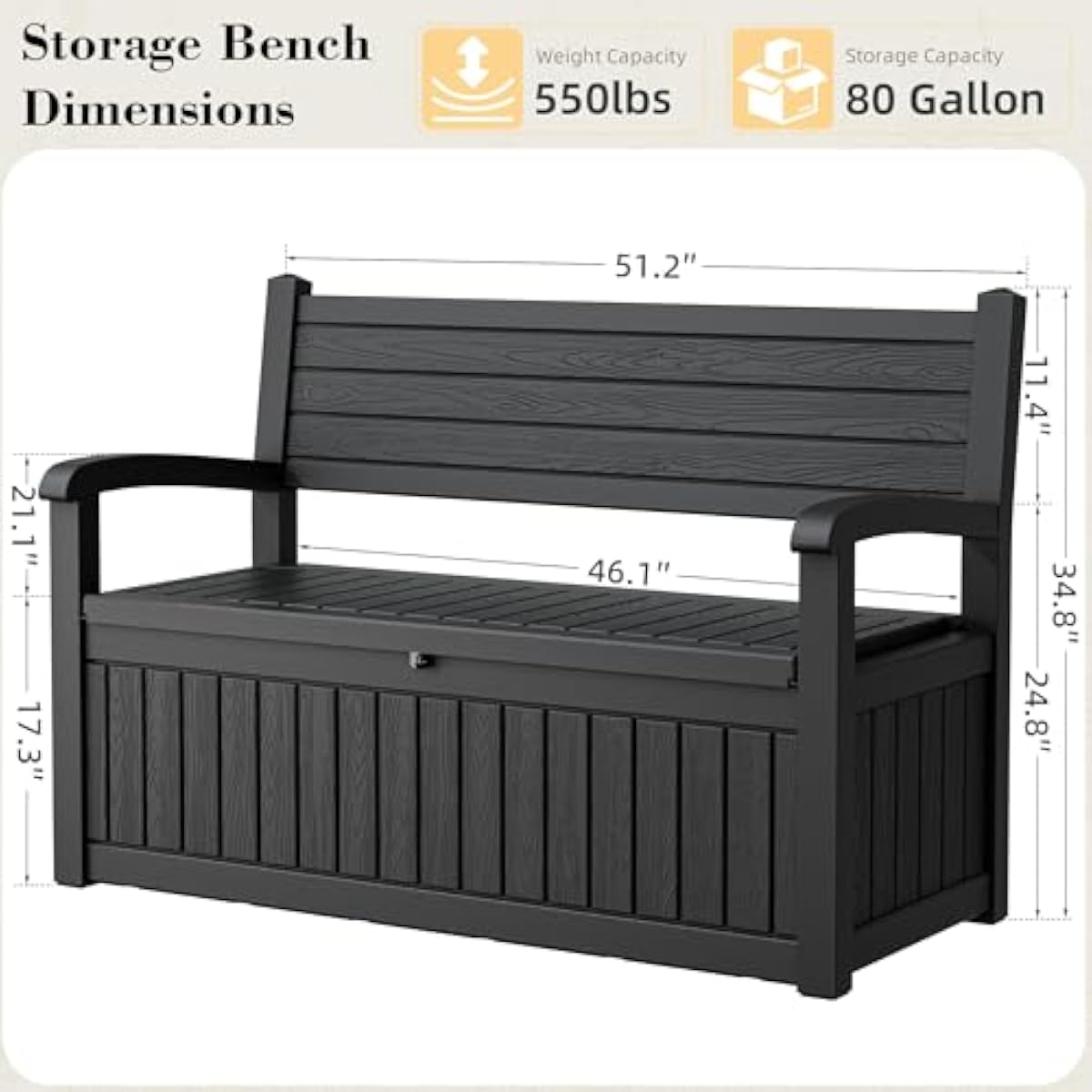 Banco de almacenamiento para e - Outdoor Furniture Resin reseña y precio