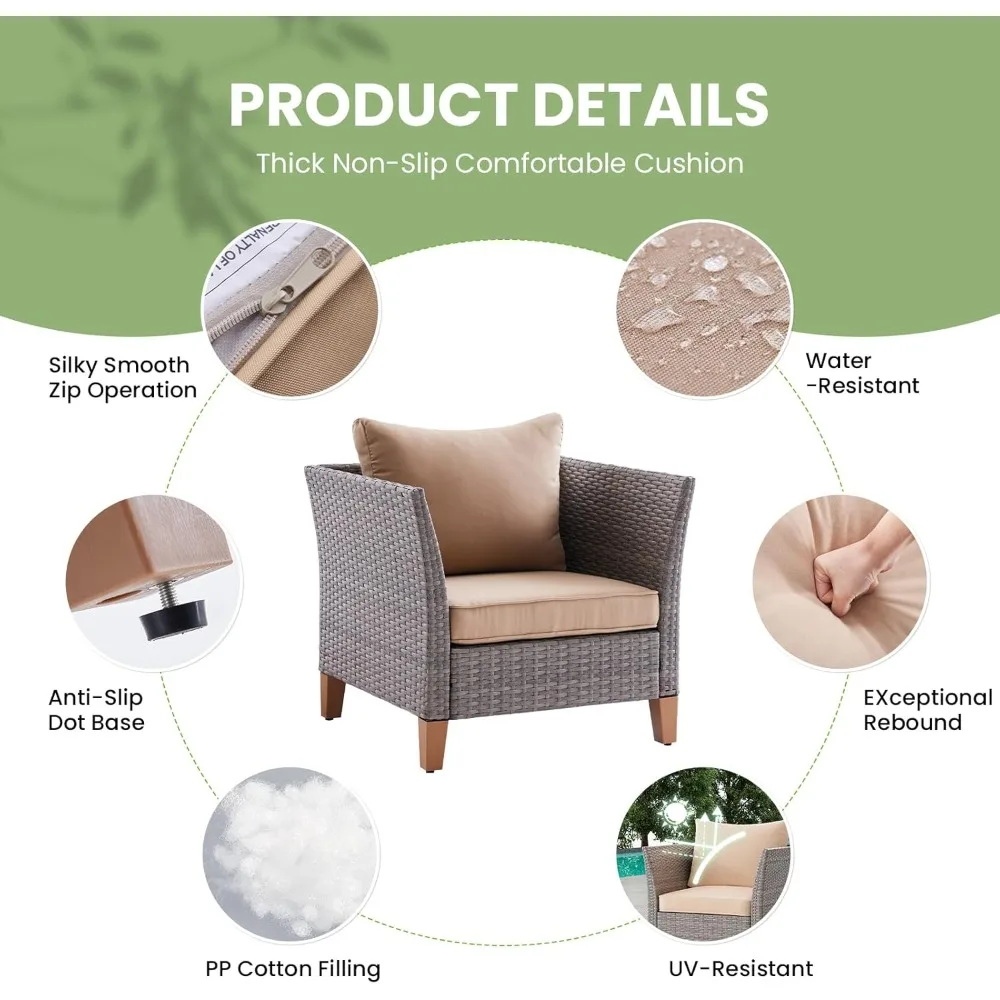 Juego de muebles de patio de 5 - Outdoor Furniture Loveseat reseña y precio