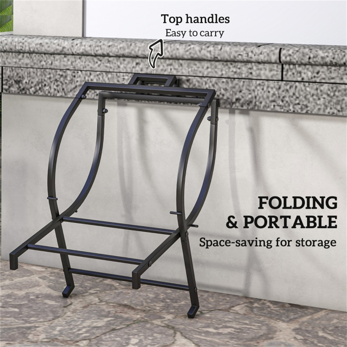 Soporte para Leña de Exterior, - Outdoor Furniture Wooden reseña y precio