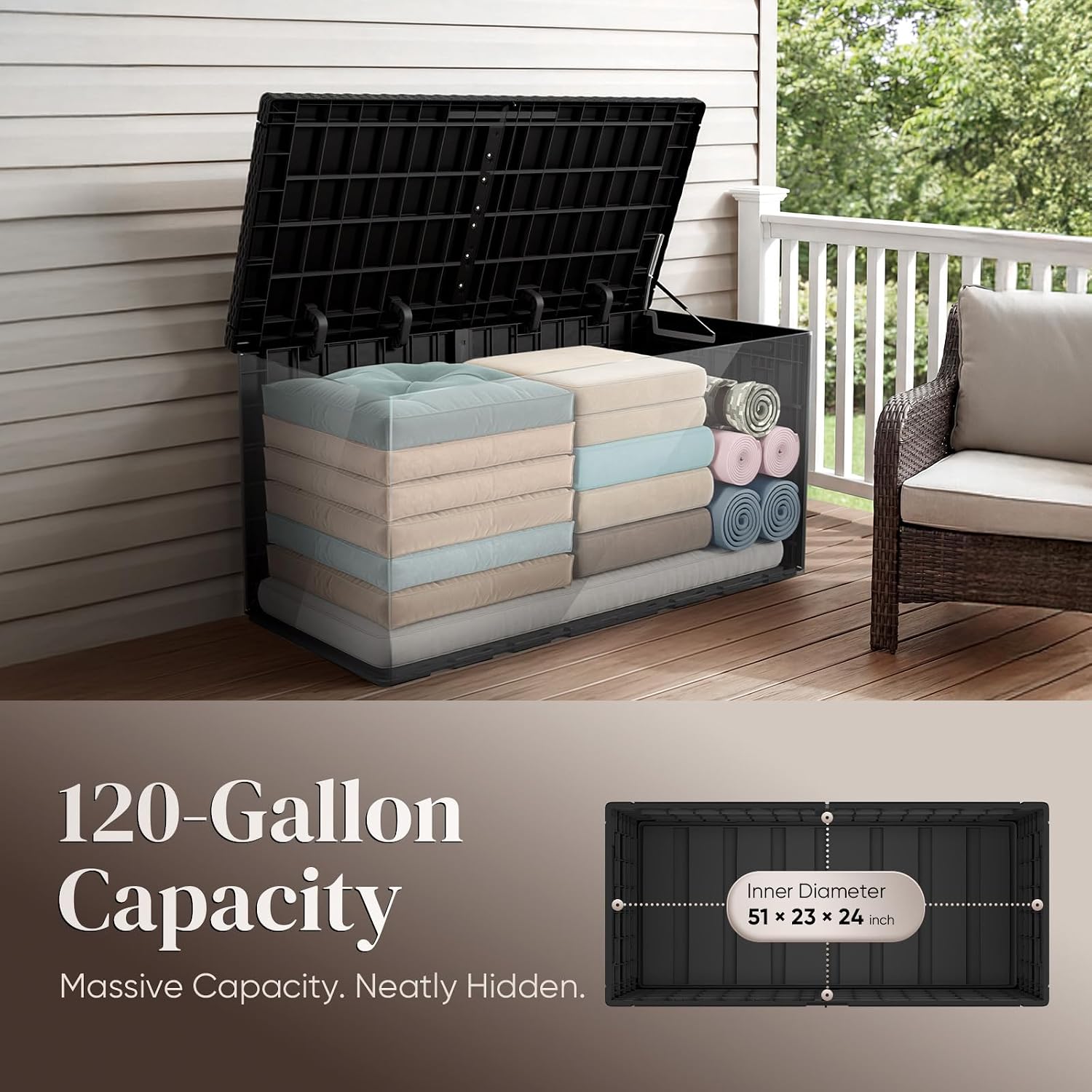 Caja de Almacenamiento Exterio - Outdoor Furniture Resin reseña y precio