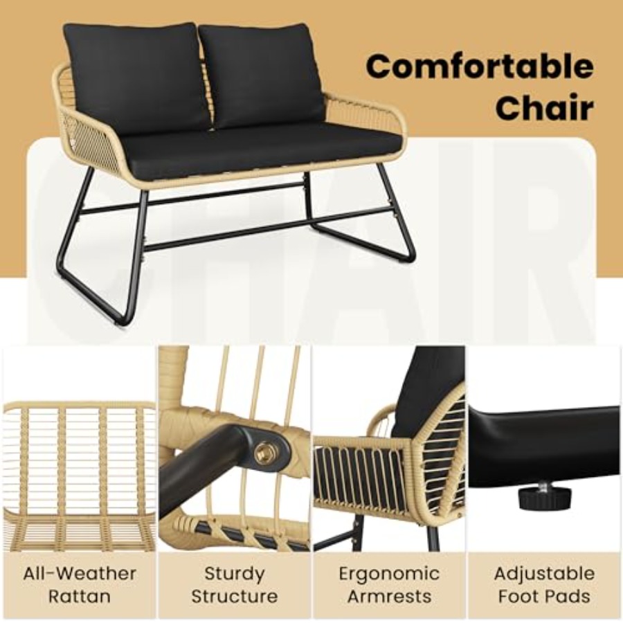 Conjunto de Muebles de Patio,  - Outdoor Furniture Loveseat reseña y precio
