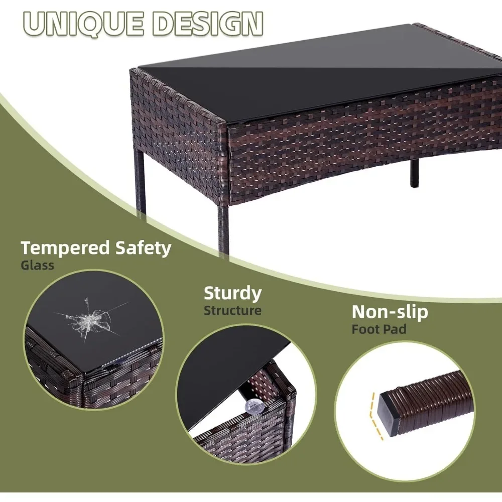 Juego de 4 piezas de juegos de - Outdoor Furniture Loveseat reseña y precio