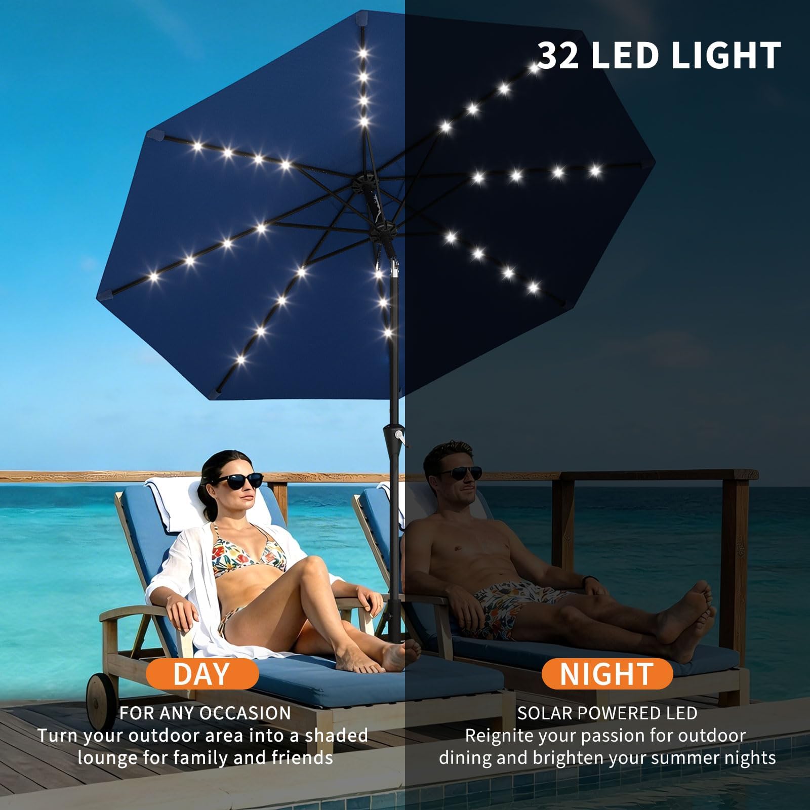 Sombrilla de patio solar de 9/ - Outdoor Furniture With Umbrella reseña y precio
