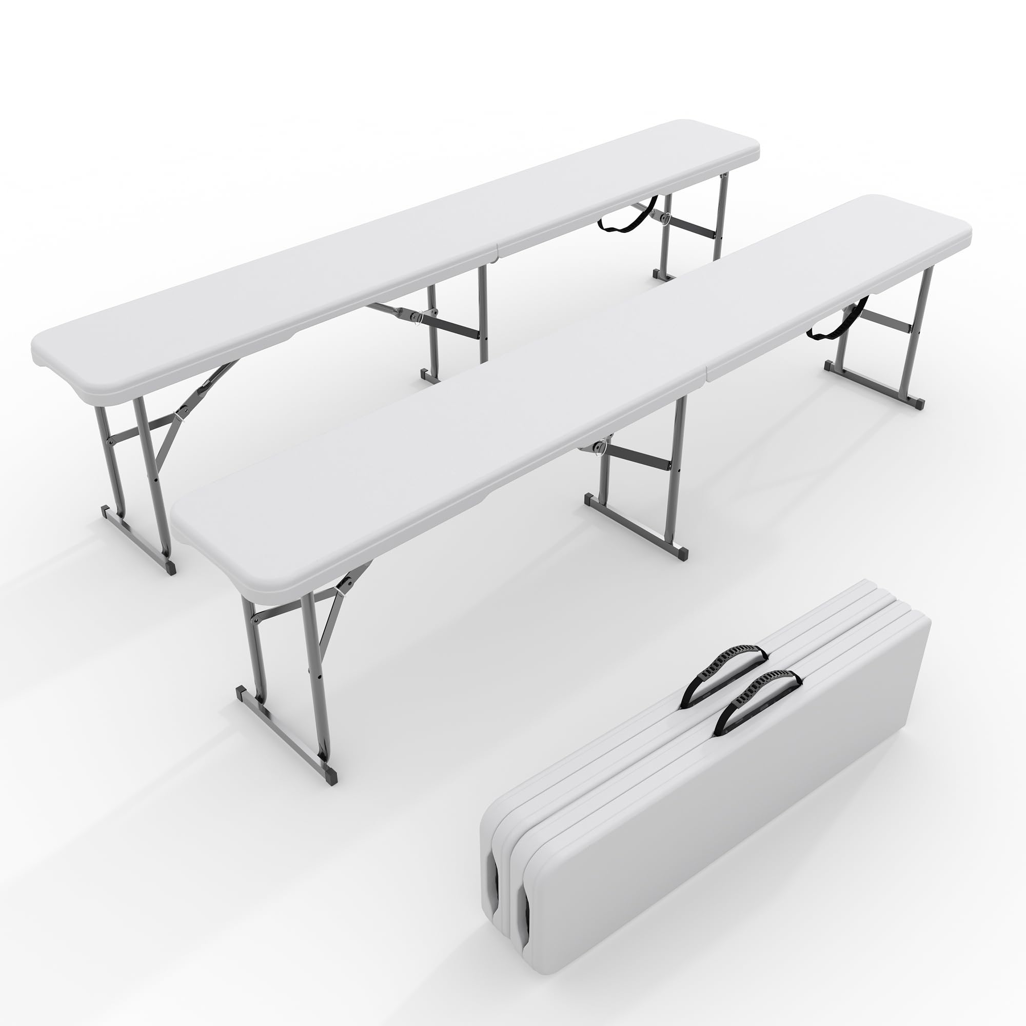 Paquete de 2 bancos plegables  - Outdoor Furniture Plans reseña y precio