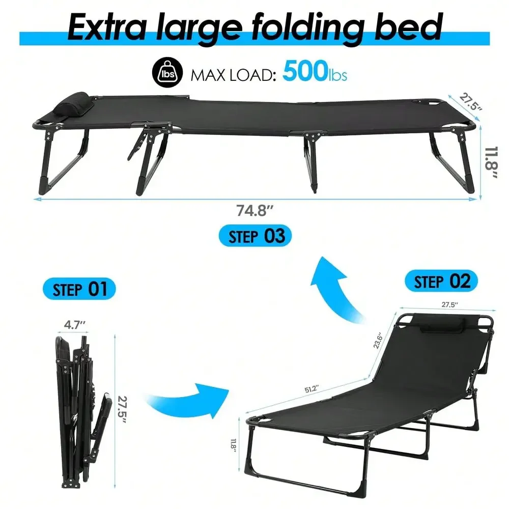 Cama de Campaña Plegable Extra - Camping Cot Foldable reseña y precio
