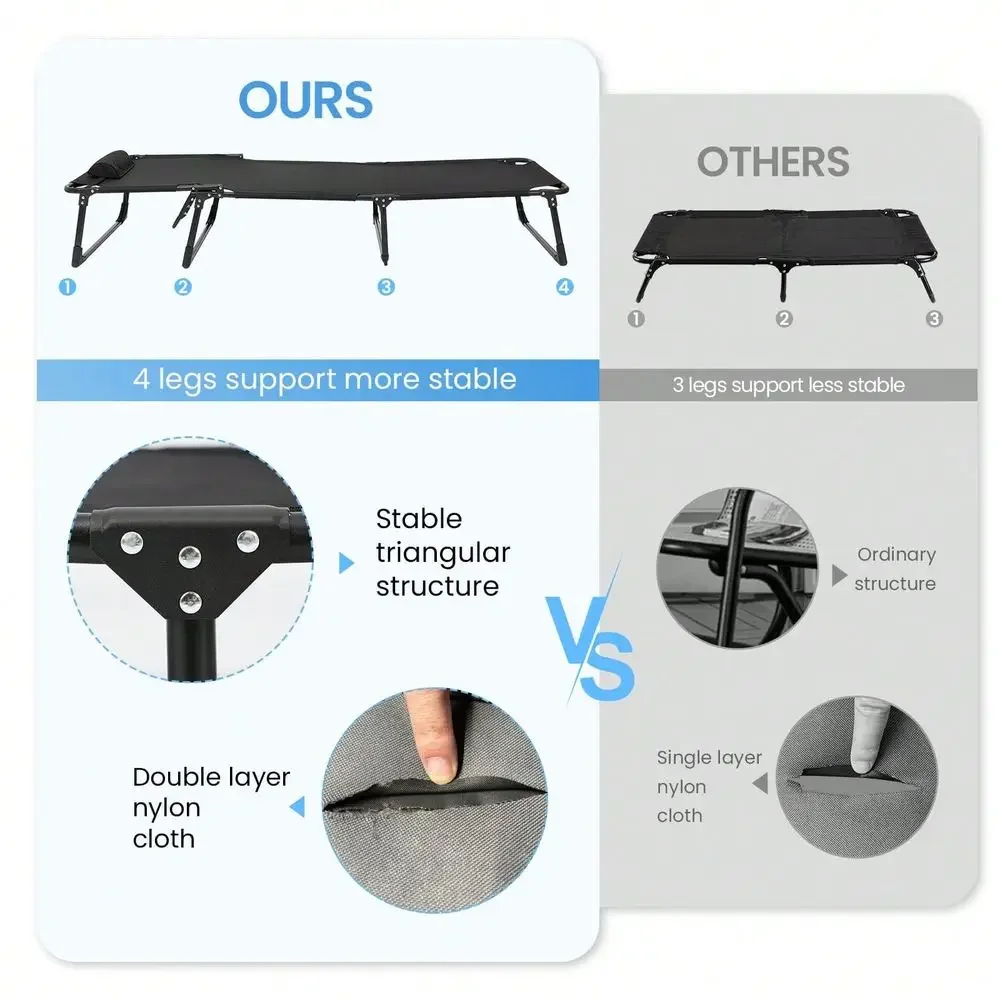 Cama de Campaña Plegable Extra - Camping Cot Foldable reseña y precio