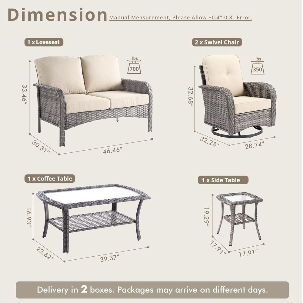 Juego de Muebles de Patio de M - Outdoor Furniture Loveseat reseña y precio