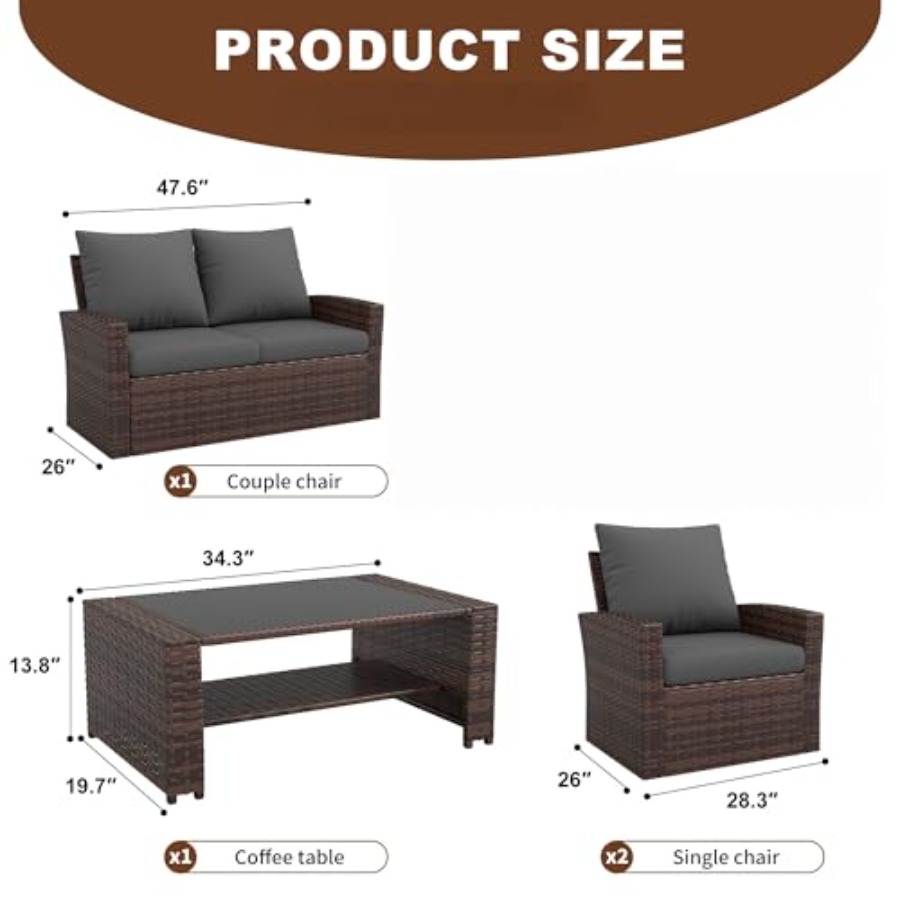 Conjunto de Muebles de Patio,  - Outdoor Furniture Loveseat reseña y precio