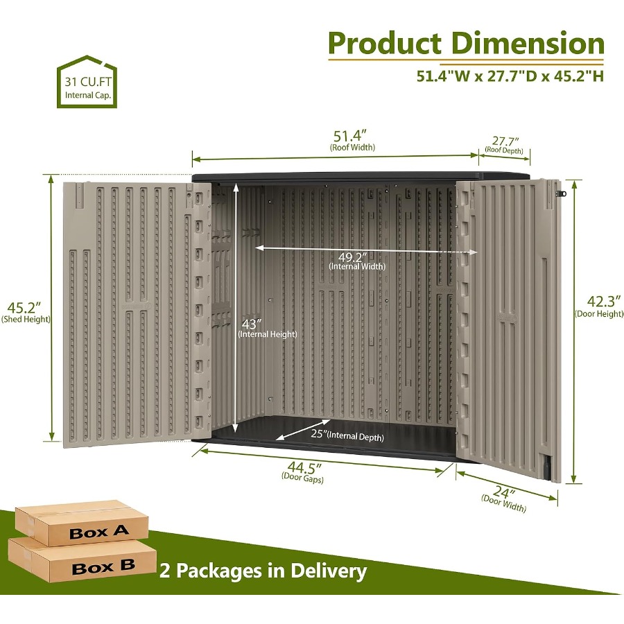 Caseta de almacenamiento para  - Outdoor Furniture Resin reseña y precio