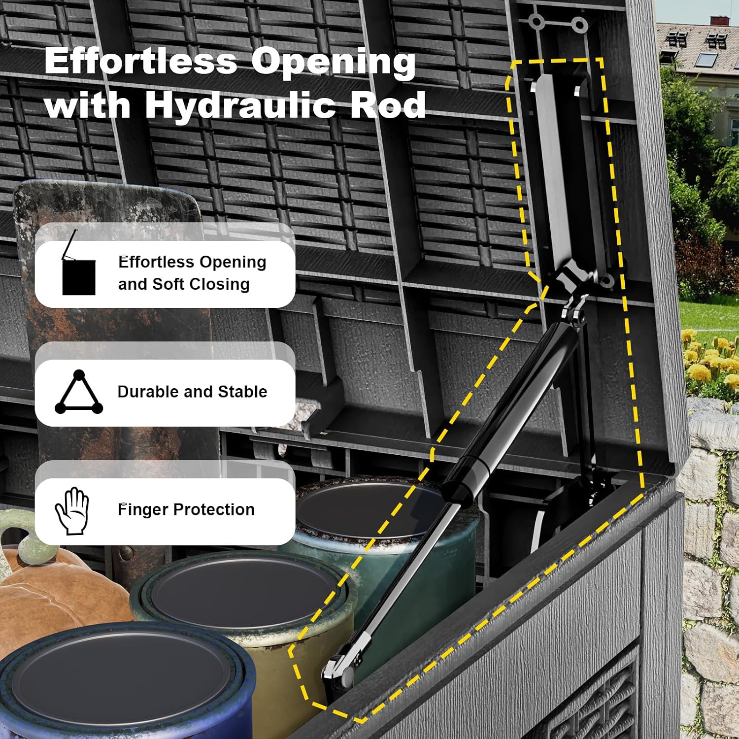 Caja de Almacenamiento Grande  - Outdoor Furniture Resin reseña y precio