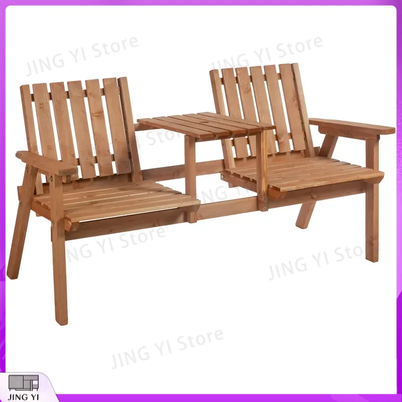 Banco de Jardín de Madera de 2 - Outdoor Furniture Loveseat reseña y precio
