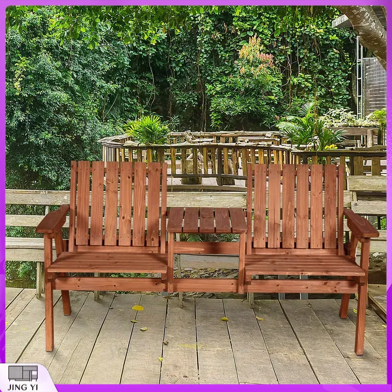 Banco de Jardín de Madera de 2 - Outdoor Furniture Loveseat reseña y precio