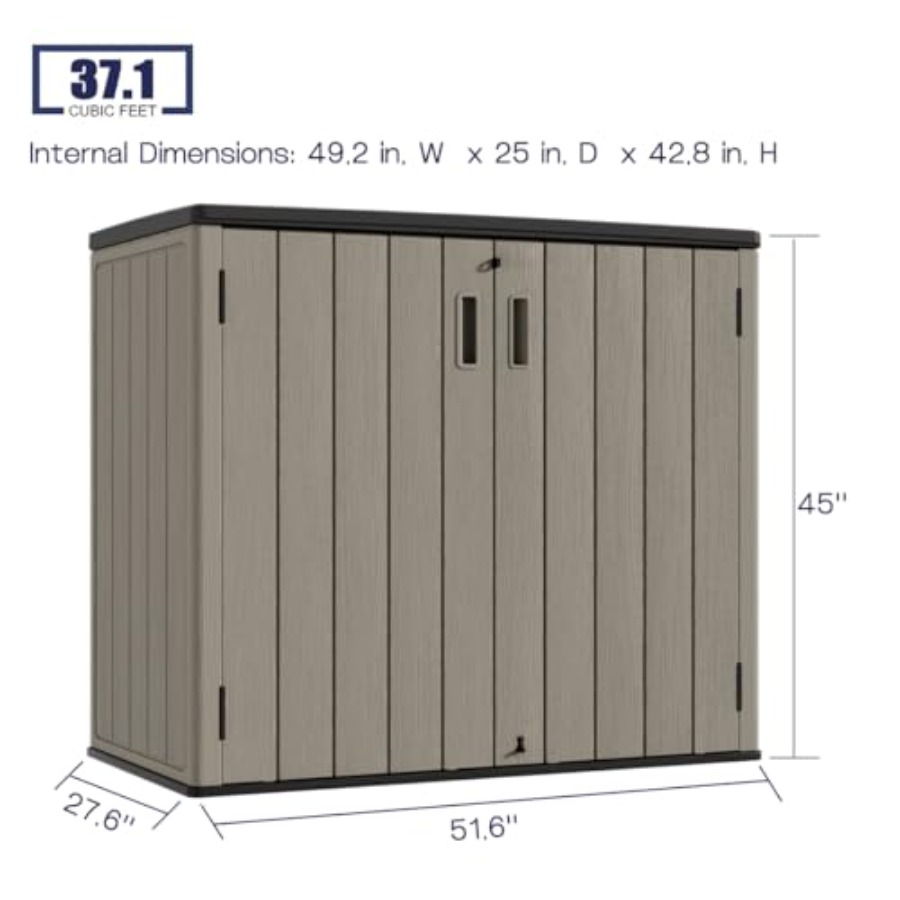 Caseta de Almacenamiento Horiz - Outdoor Furniture Resin reseña y precio